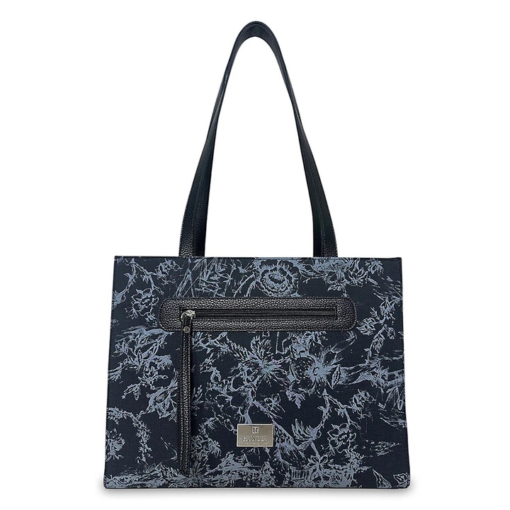 Geanta de umar Hunter, model Blue Moon, 2 compartimente, culoare neagra