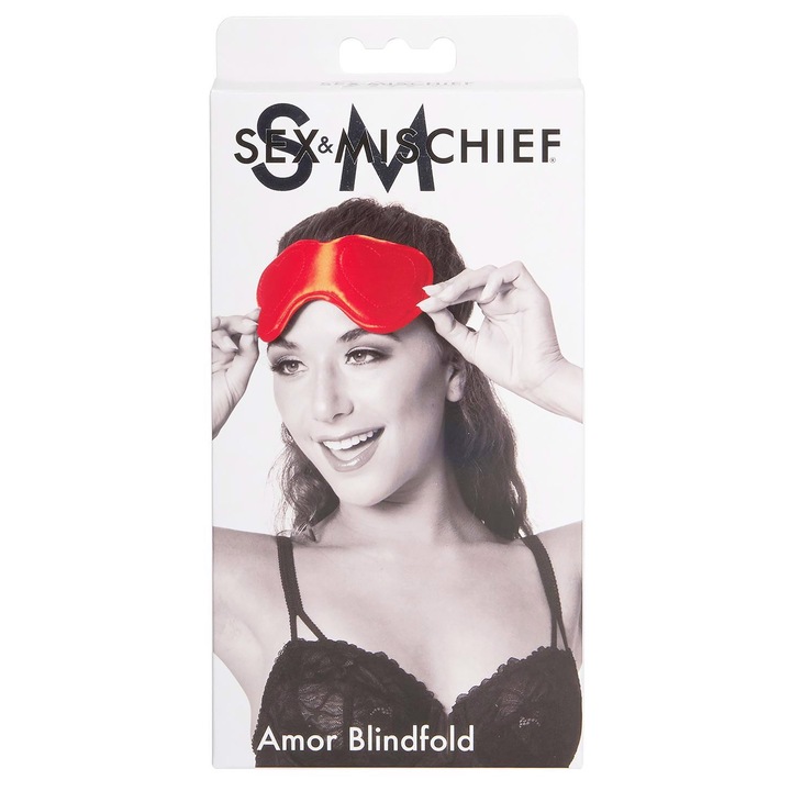 Masca pentru ochi BDSM Sportsheets, poliester/poliuretan/elastan, rosu