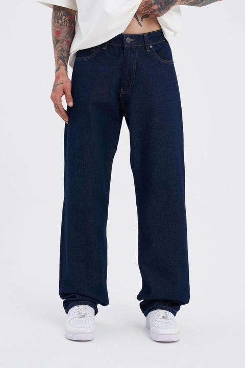 Férfi farmernadrág Machinist Baggy Relaxed, kék, pamut