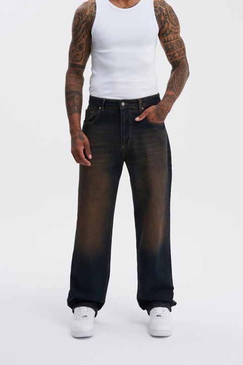 Férfi farmer, Machinist, bő, oversize, fekete