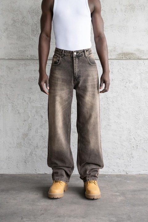 Férfi farmer, Machinist, bő, oversize, khaki, pamut