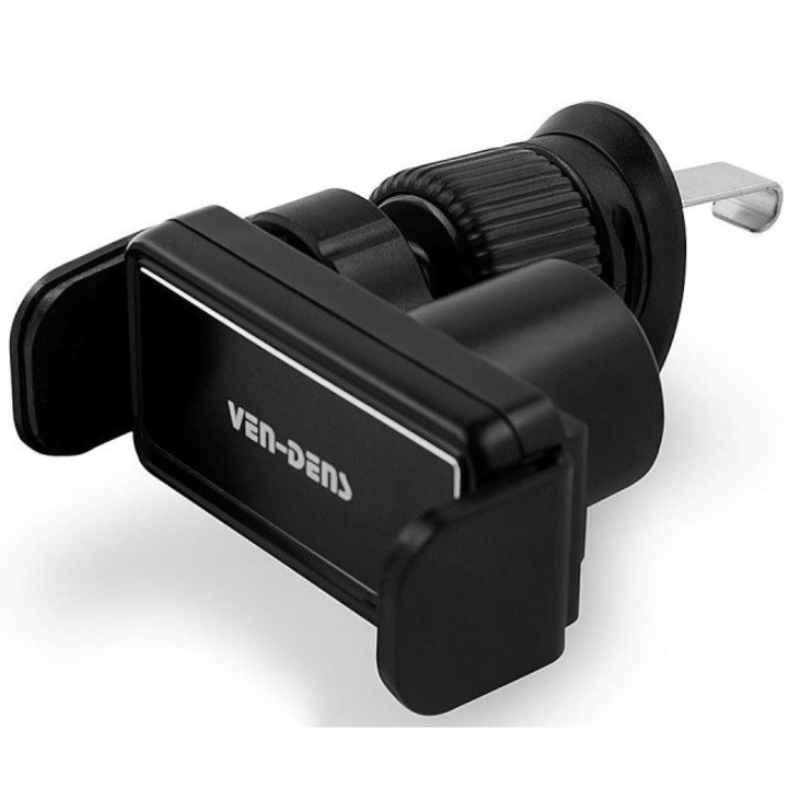 VEN-DENS Autós Telefontartó, állítható, 360°-ban forgatható, fekete