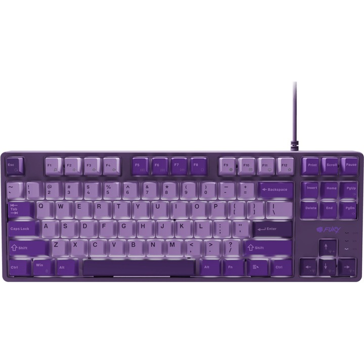 Геймърска клавиатура FURY Gaming Kanabo K2, Лилав, USB