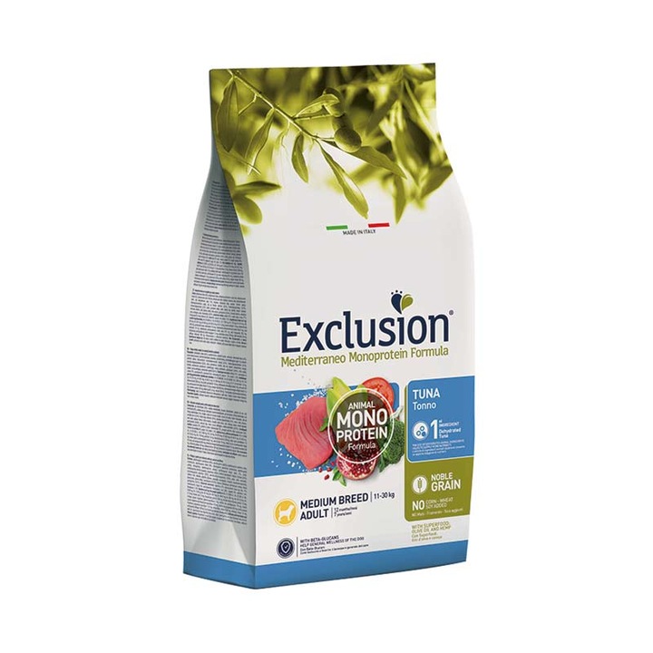 Hrana pentru caini, Exclusion, ton, 3kg, 3x1kg