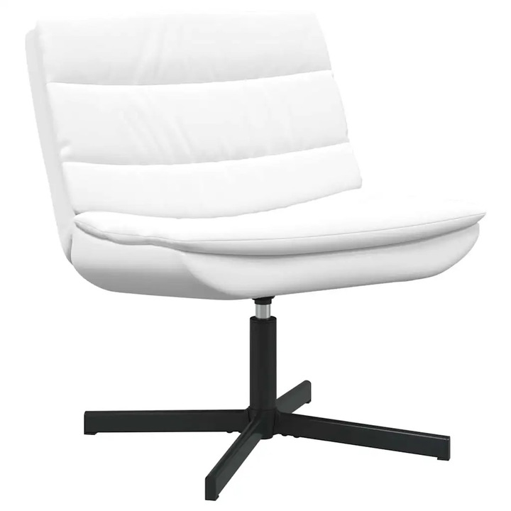Въртящ се стол vidaXL, Бяло 63 x 75 x 76 см PU