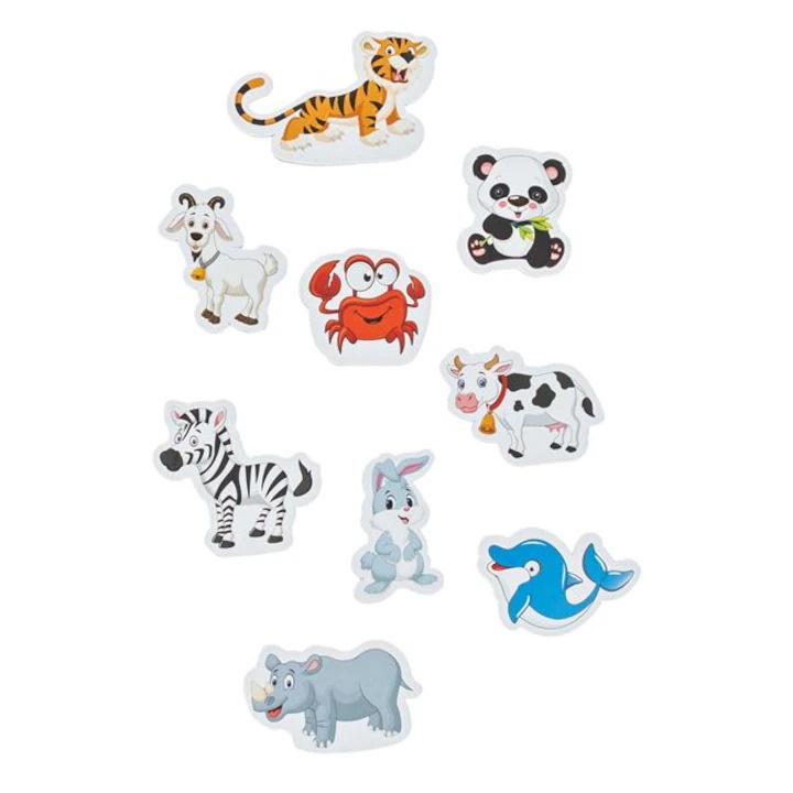 Set 30 cartoane magnetice cu animale pentru copii, 5, 5x5.5cm, 3 ani+