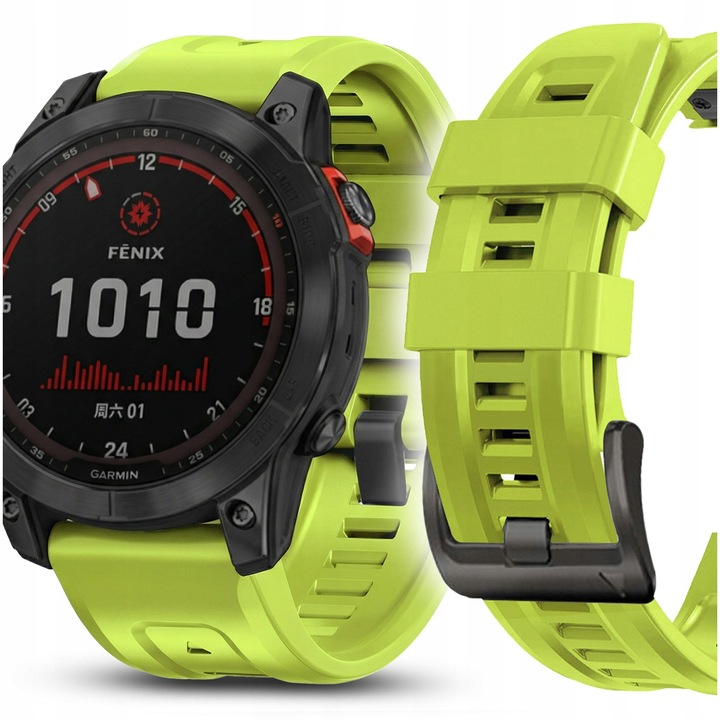 Pasek siliconic QuickFit 22mm pentru ceasuri Garmin, set de 2 bucati, multicolor