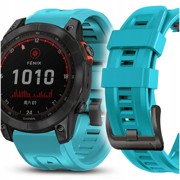 Pasek QuickFit 22mm pentru ceasuri Garmin, set de 10 culori disponibile, silicon, lungime 125mm/95mm