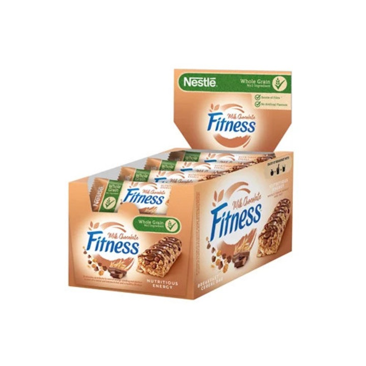 Зърнен бар с млечен шоколад и тирамису, 16 x 22,5 г, Fitness Delice