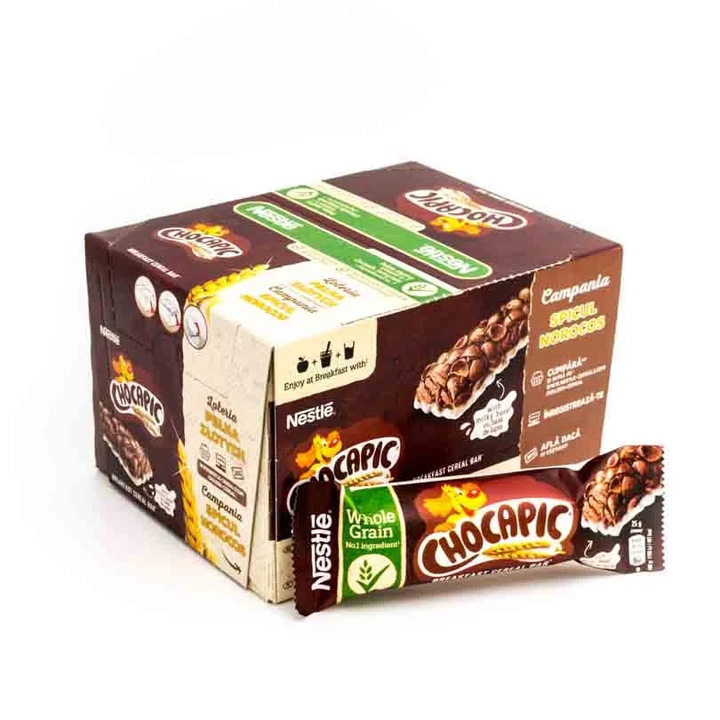 Шоколадов зърнен бар с млечна основа, 16 x 25 г, Chocapic