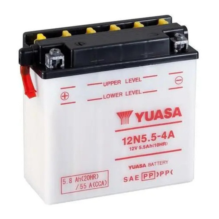 Yuasa hagyományos akkumulátor savcsomag nélkül - 12N5.5-4A