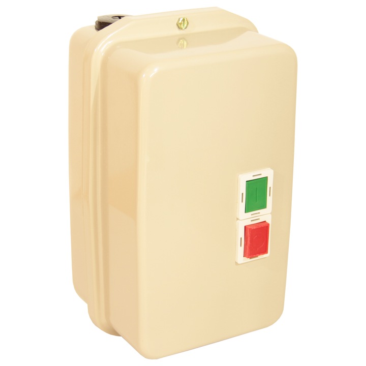 Motor starter Elvon LC1-D65, 65A, IP54, cutie etansa metal, contactor cu releu termic, butoane