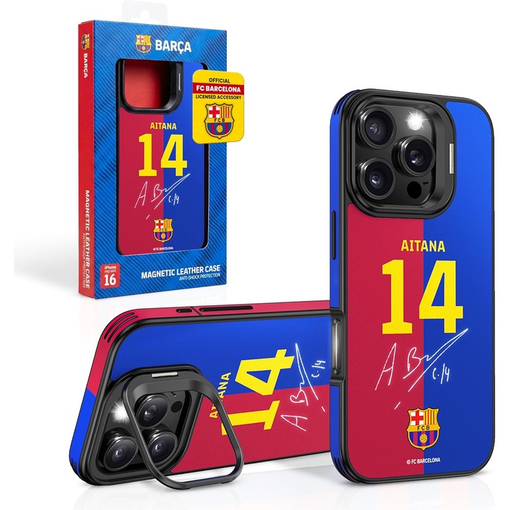 Husă de telefon, Aitana 14 Limited Edition, FC Barcelona, compatibilă cu iPhone 16 Pro Max