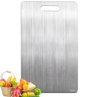 Tocator De Bucatarie Din Otel Inoxidabil SIKS, Tocator Metalic, 30x20cm, Grosime 1mm, Antiaderent, Usor De Curatat, Ultra-Rezistent, Igienic, Pentru Carne, Legume, Fructe, Verdeturi, Argintiu