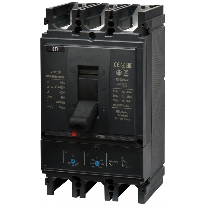 Intrerupator de circuit in car nbs-tmd 400/3l 315a 3p 004673101