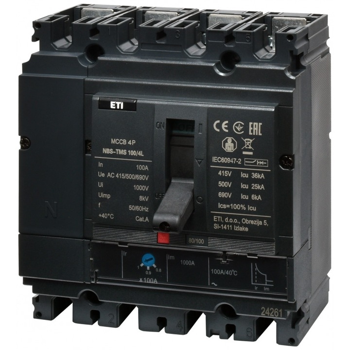 Intrerupator de circuit in car nbs-tms 100/4l 63a 4p 004673015