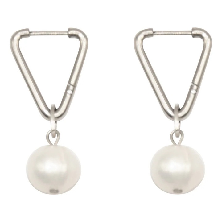 Cercei Joy handmade - otel inoxidabil si perle de cultura AA