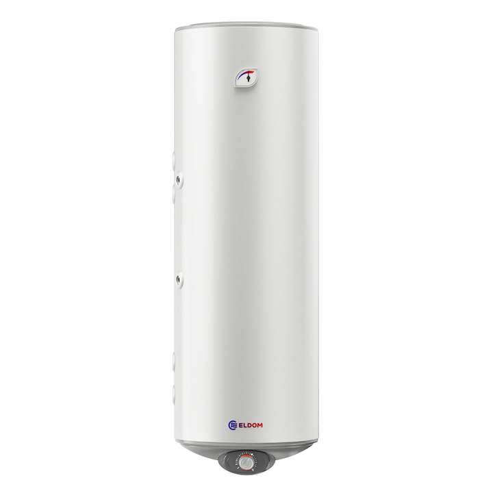 Вертикален бойлер ЕЛДОМ WVF15046IS21L с 2 серпентини, 150 л. две паралелни леви серпентини, неръждаем водосъдържател, 3 kW