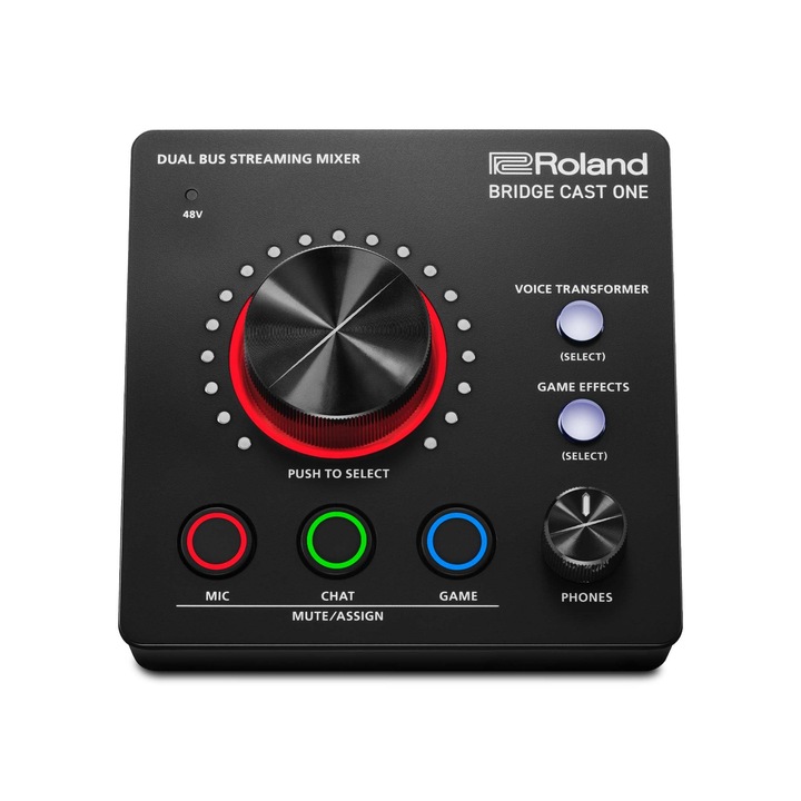 Mixer Roland BRIDGE CAST ONE, streaming audio, DSP 32 biți, USB-C, 8, 58x7, 48x4, 21cm