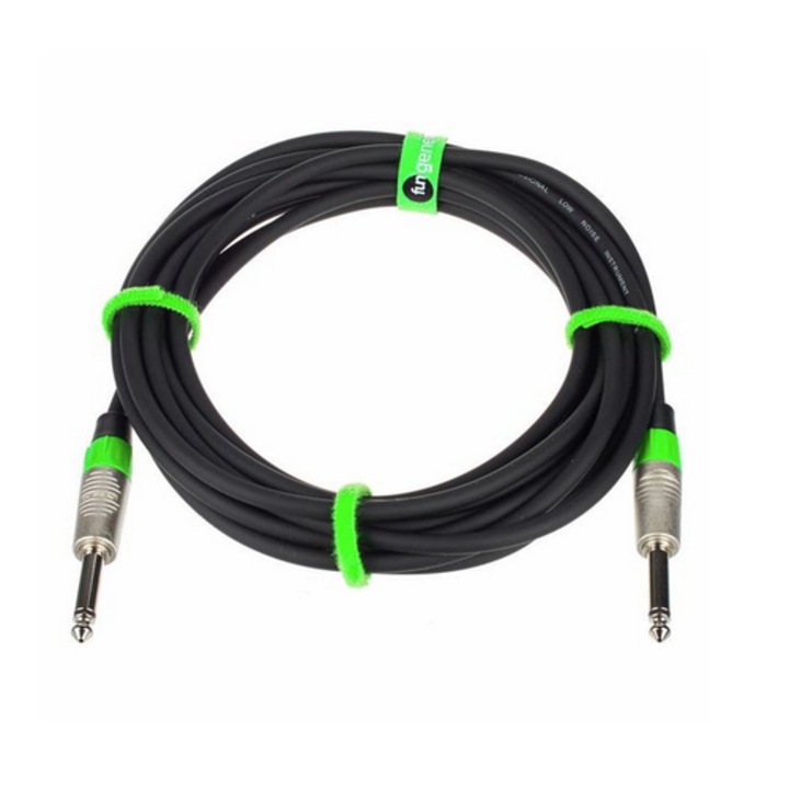 Cablu Fun Generation INS 5, Jack 6.3mm Tata-Tata, 5m Lungime, conectori Rean, pentru instrumente