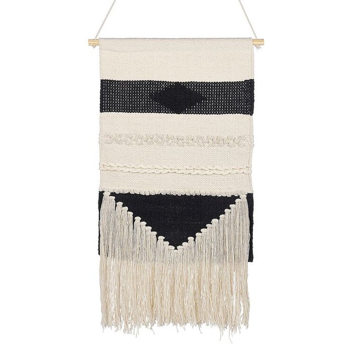 Decoratiune de perete din tesatura Daska Bumbac Bej 107 cm