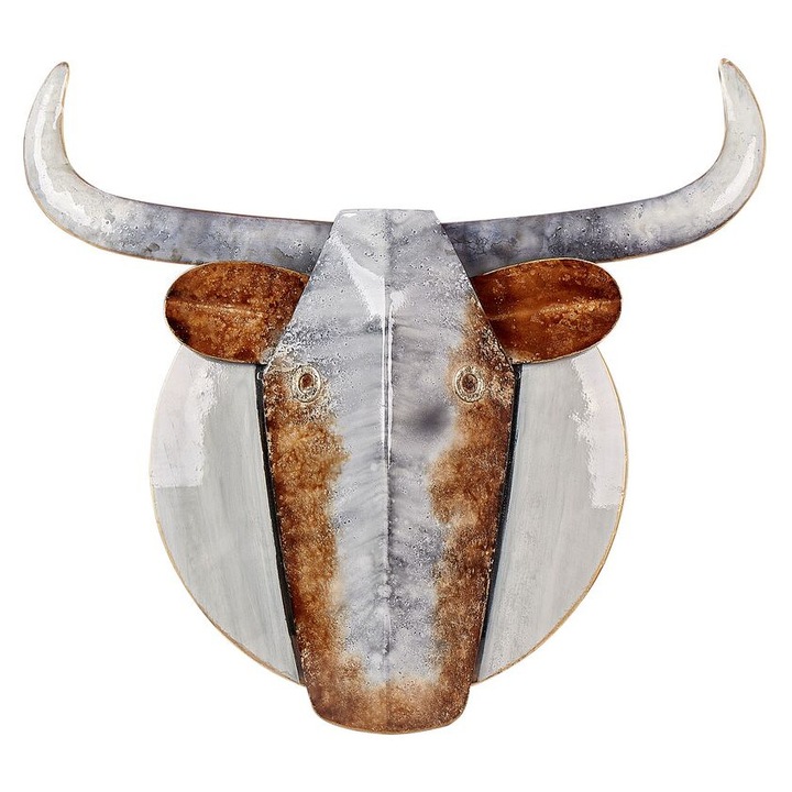 Decoratiune de perete Erbium Metal Gri 41 cm