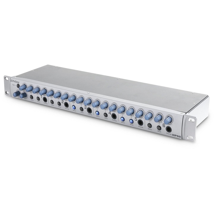 Amplificator pentru căști PreSonus HP60, 6 canale, dimensiuni 24x15x5, 7.5kg