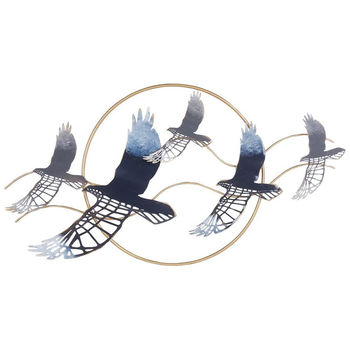 Decoratiune de perete Tellurium Metal Auriu 50 cm