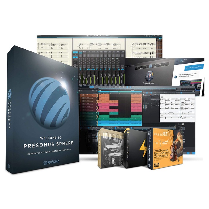 Card de membru PreSonus Sphere 1 an, acces software, 7, 2x3, 39x0, 16cm