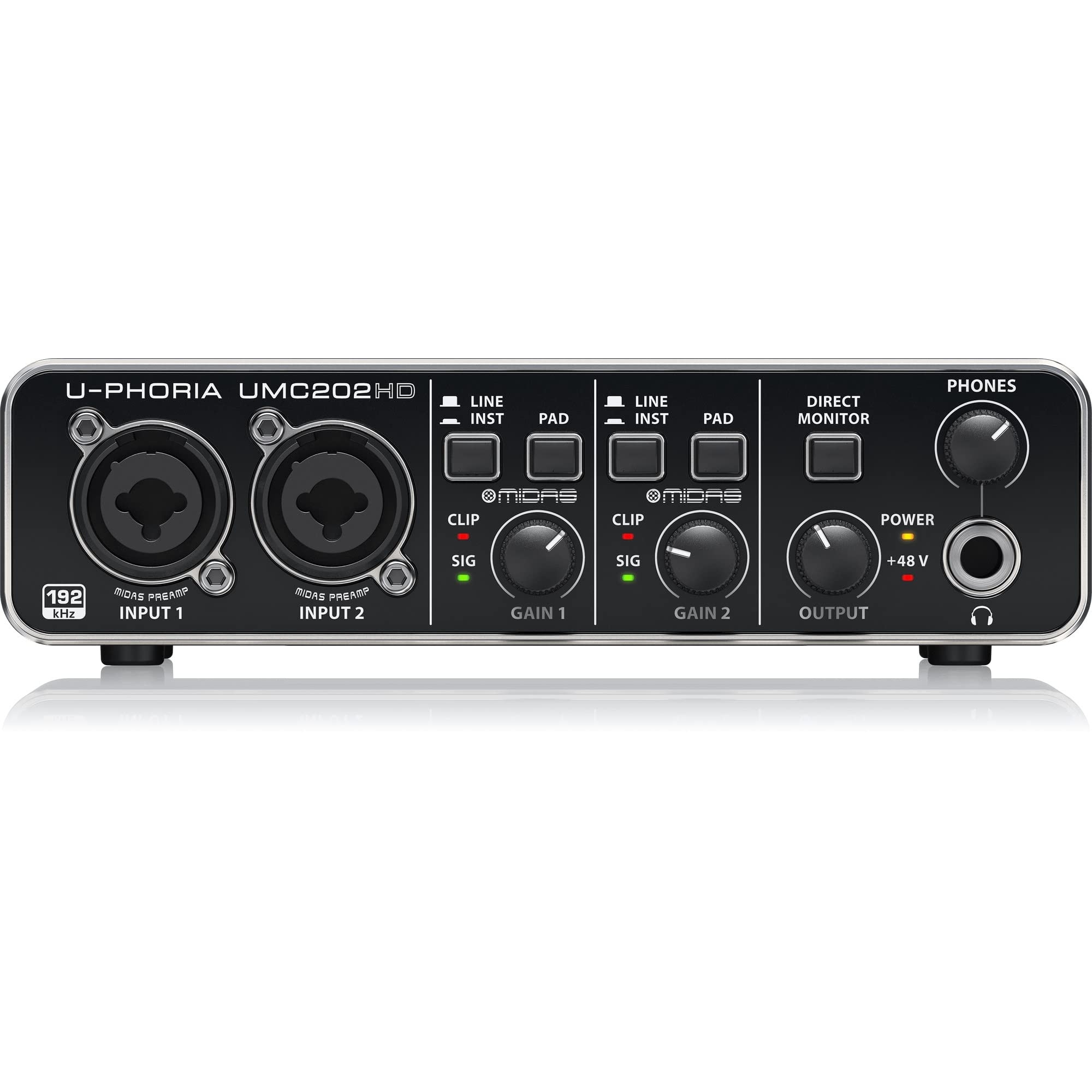 DTM・DAW BEHRINGER U-PHORIA UMC202HD Interfață audio USB Behringer U-PHORIA UMC202HD, 2x2, 24 biti/192