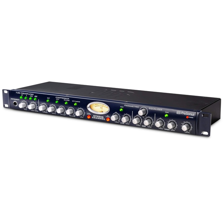 Canal de studio PreSonus STUDIOCHANNEL, DI cu preamplificator tub, compresor, EQ, 23, 1x12, 2x5, 1cm