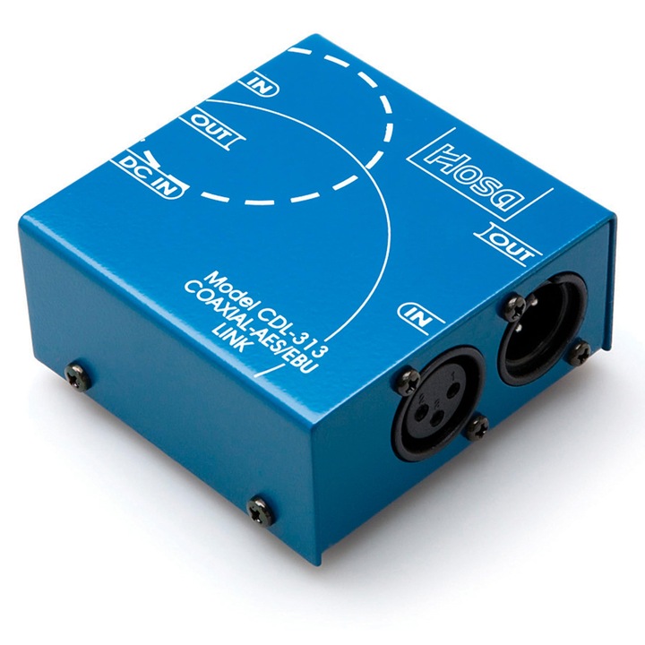 Interfață audio Hosa CDL-313 S/PDIF coaxial la AES/EBU, 11, 5x5, 6x1, 7cm