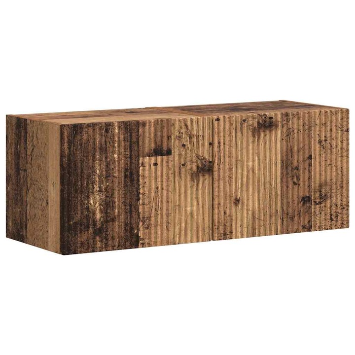 vidaXL Dulap TV de perete Pe perete 2 pcs Lemn Vechi 60 x 31 x 29.5 cm
