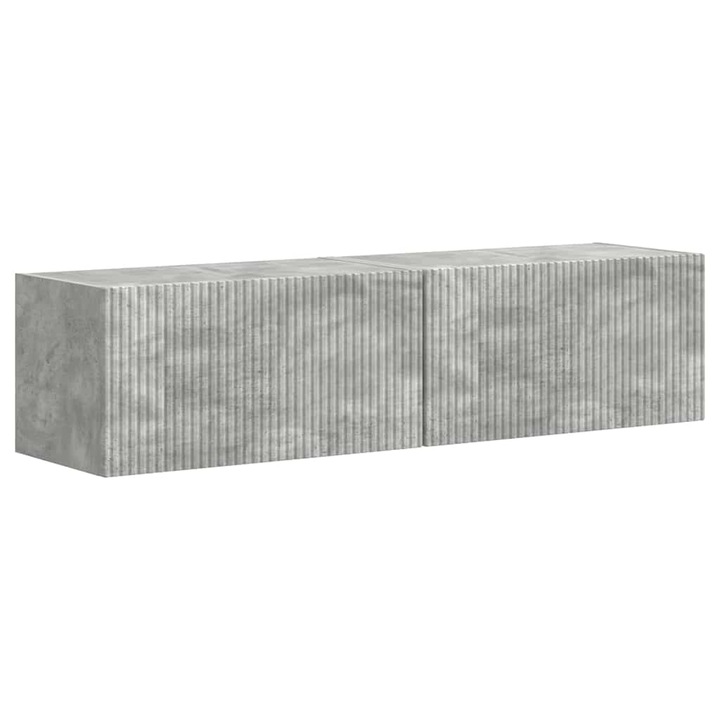 vidaXL Dulap TV de perete 2 pcs Beton 60 x 31 x 29.5 cm Lemn compozit