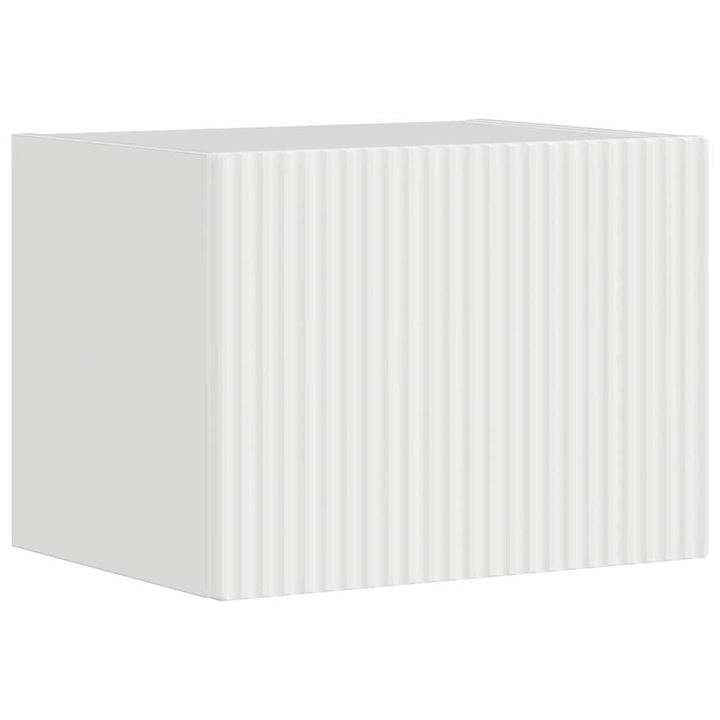 vidaXL Dulap TV de perete Alb Lucios 60 x 31 x 29.5 cm Lemn compozit