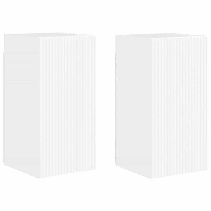 vidaXL Dulap TV de perete Pe perete 2 pcs Alb Lucios 30 x 31 x 60 cm