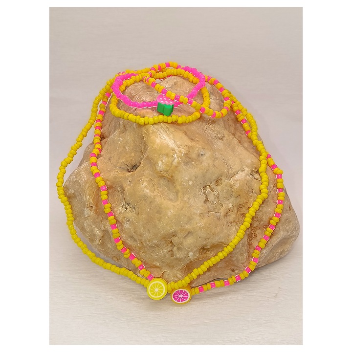 Set Coliere si bratari fete "Neon Fruits"