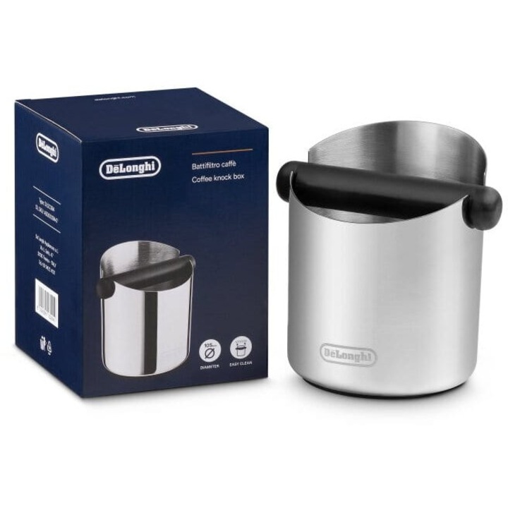 Knock box pentru zatul de cafea De’Longhi DLSC084, 250 ml, Inox