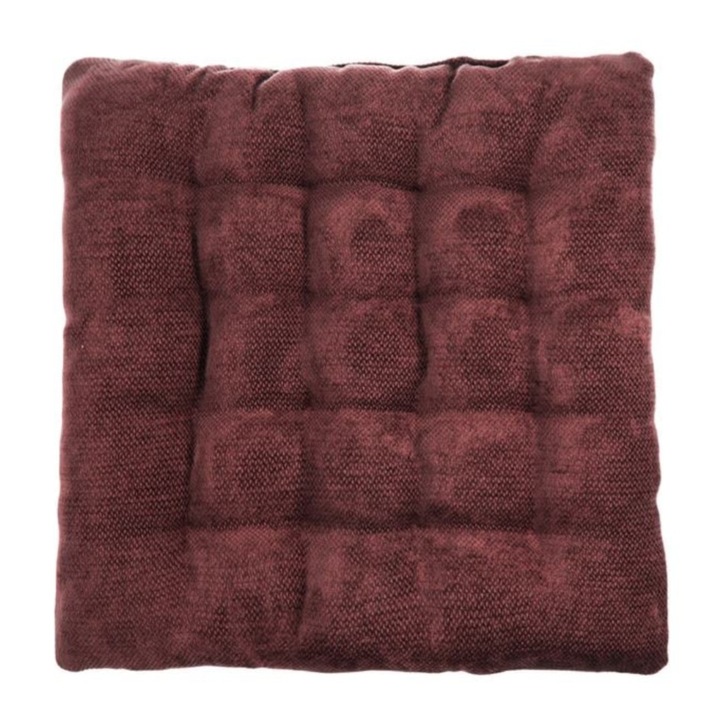 Perna pentru scaun, decorativa, model chenile, bordeaux, 40x40x5cm
