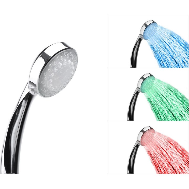 Cap de dus Lordal cu lumini LED Argintiu