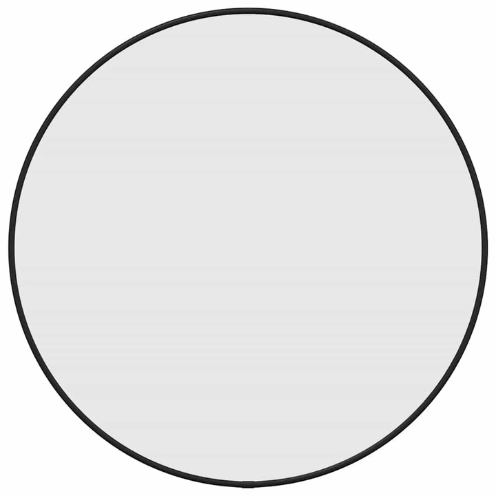 Oglinda de perete rotunda vidaXL, negru, Ø 50 cm