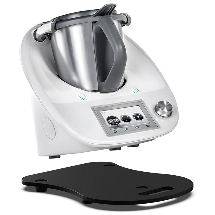 Placa glisanta Diwoker pentru Thermomix TM6 si TM5/, cu roti si maner, din acrilic, culoare neagra