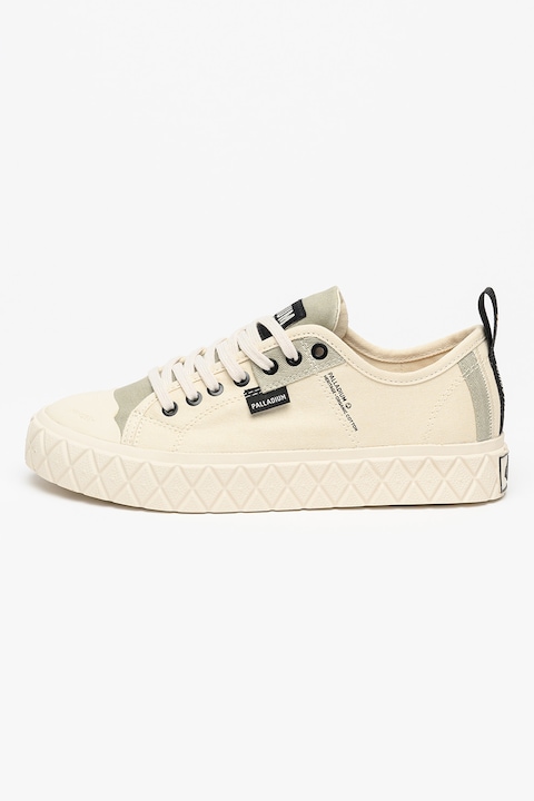 Palladium, Palla Ace biopamut sneaker, Csontszín/Világosszürke/Koptatott fekete