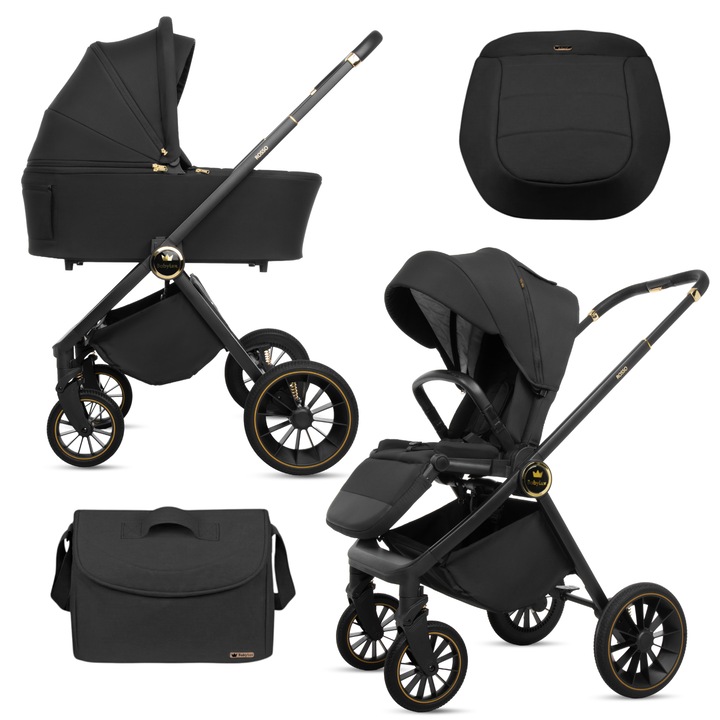 Количка 2 в 1 BabyLux Rosso, спортна част, лека, многофункционална, цвят ЧЕРЕН, максимално тегло 22 кг