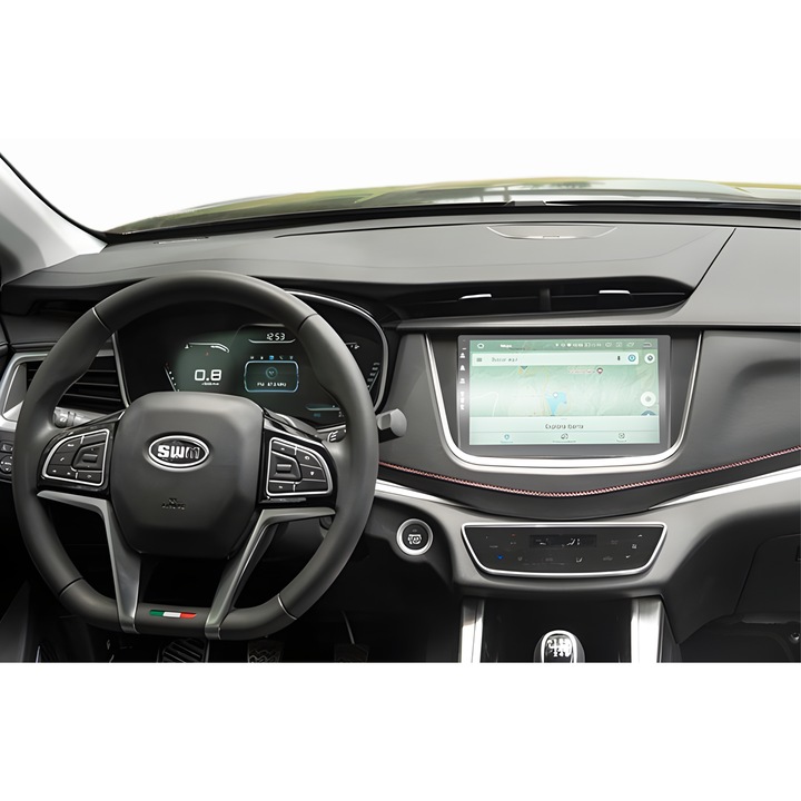 Folie Protectie Navigatie SWM G01 2019-2024, Duragon, protectie Display Navigatie, silicon Transparent, Anti-zgarieturi, Anti-amprenta, Regenerabila, Flexibila, Anti-Shock, kit instalare