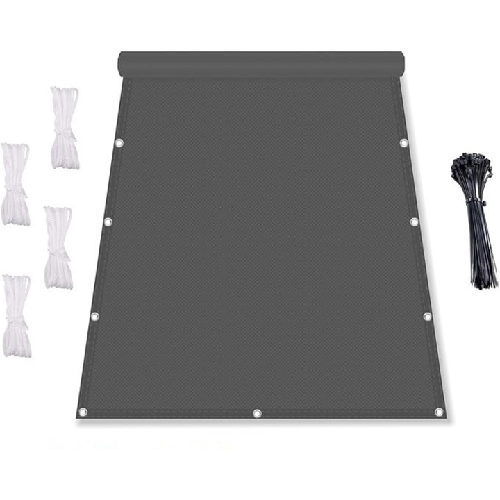 Prelata parasolar AMSXNOO, dreptunghiulara, 1x3 m, protectie UV 90%, pentru balcon, curte sau terasa