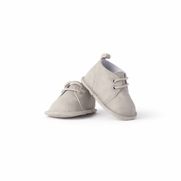 Minibanda elegáns cipők újszülötteknek, Alcantara, szintetikus anyag, fűzős záródással
