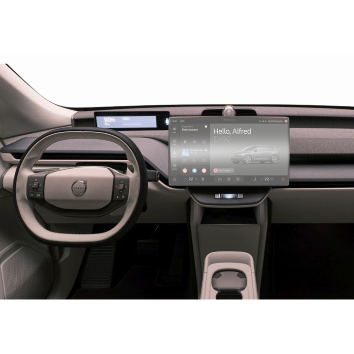 Folie Protectie Navigatie Volvo EX60 2026+, Duragon, protectie Display Navigatie, silicon Mat, Anti-zgarieturi, Anti-amprenta, Anti-reflex, Regenerabila, Flexibila, Anti-Shock, kit instalare