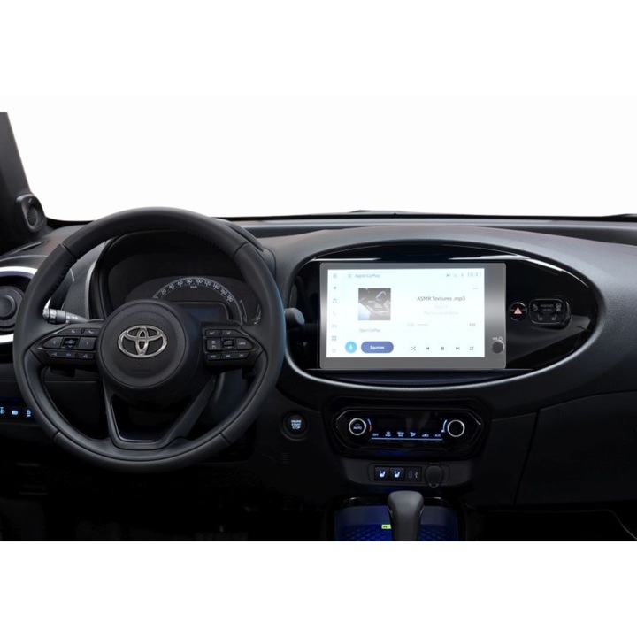 Folie Protectie Navigatie Toyota Aygo X 2025+, Duragon, protectie Display Navigatie, silicon Transparent, Anti-zgarieturi, Anti-amprenta, Regenerabila, Flexibila, Anti-Shock, kit instalare