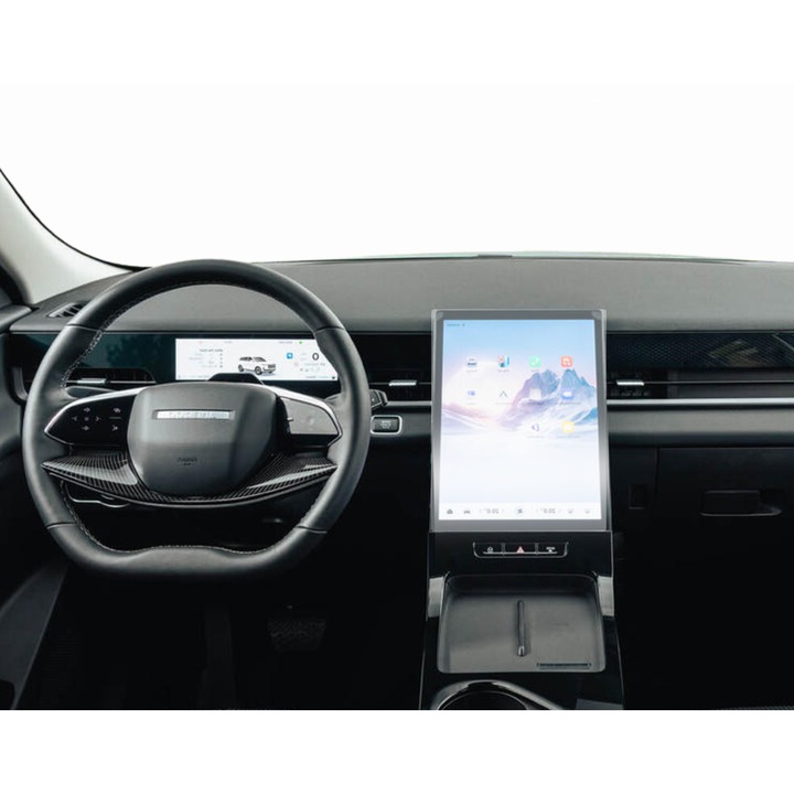 Folie Protectie Navigatie Jaecoo 5 2025+, Duragon, protectie Display Navigatie, silicon Transparent, Anti-zgarieturi, Anti-amprenta, Regenerabila, Flexibila, Anti-Shock, kit instalare